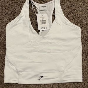 Gymshark white mesh tank new